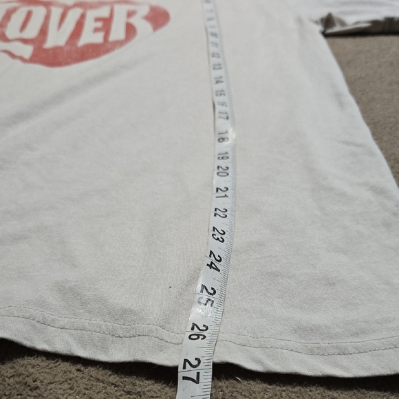 MAD Engine Lover Heart Graphic T Shirt Swifty SM Beige Cotton Blend NWT - Picture 8 of 9